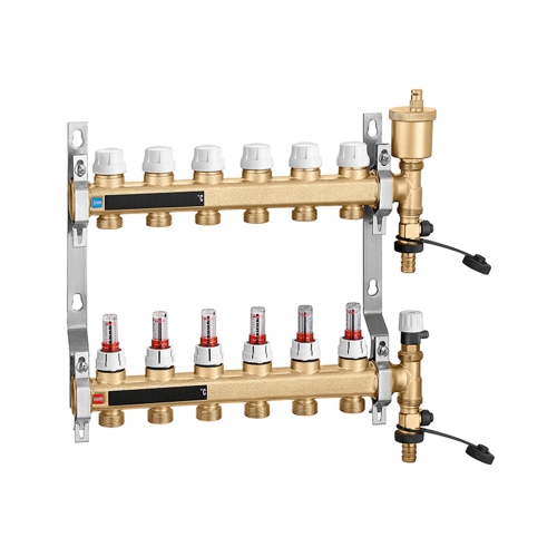 Immagine di Caleffi Collettore di distribuzione premontato, attacco 1", 2 derivazioni 6646B1