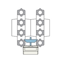 Immagine di Caleffi Piastra (39 mm), ancora (59 mm) e ancora (75 mm) 720051