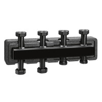 Immagine di Caleffi Collettore Ø1.1/2" per impianti di riscaldamento con 2+1 attacchi interasse 125 mm, portata massima consigliata 4 m3/h 550221