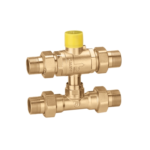 Immagine di Caleffi Valvola di zona a sfera, a tre vie con tee di by-pass, attacco 3/4” 648950
