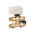 Immagine di Caleffi Valvola di zona a sfera, a tre vie con tee di by-pass, attacco 3/4”, 230 V 644452