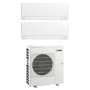 Immagine di Mitsubishi MSZ-AY R32 Climatizzatore a parete dual split inverter Wi-Fi bianco | unità esterna 8.3 kW unità interne 9000+9000 BTU MXZ-4F83VFHZ+MSZ-AY[25|25]VGKP