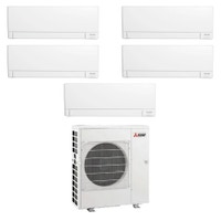 Immagine di Mitsubishi MSZ-AY R32 Climatizzatore a parete penta split inverter Wi-Fi bianco | unità esterna 12.2 kW unità interne 9000+9000+9000+9000+12000 BTU MXZ-6F122VF+MSZ-AY[25|25|25|25|35]VGKP