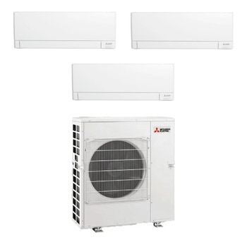 Immagine di Mitsubishi MSZ-AY R32 Climatizzatore a parete trial split inverter Wi-Fi bianco | unità esterna 8.3 kW unità interne 9000+9000+9000 BTU MXZ-4F83VFHZ+MSZ-AY[25|25|25]VGKP