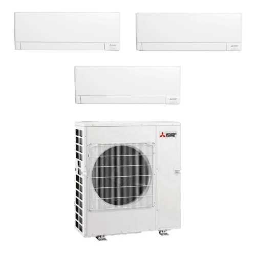 Immagine di Mitsubishi MSZ-AY R32 Climatizzatore a parete trial split inverter Wi-Fi bianco | unità esterna 8.3 kW unità interne 12000+12000+18000 BTU MXZ-4F83VFHZ+MSZ-AY[35|35|50]VGKP