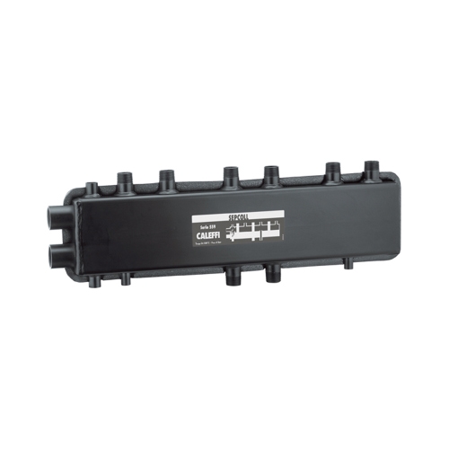 Immagine di Caleffi SEPCOLL separatore idraulico-collettore, da esterno 3+1, con interasse 90 mm 559031