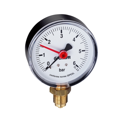 Immagine di Caleffi Manometro 0-10 bar, con attacco 1/4”, centrale, Ø 63 557410