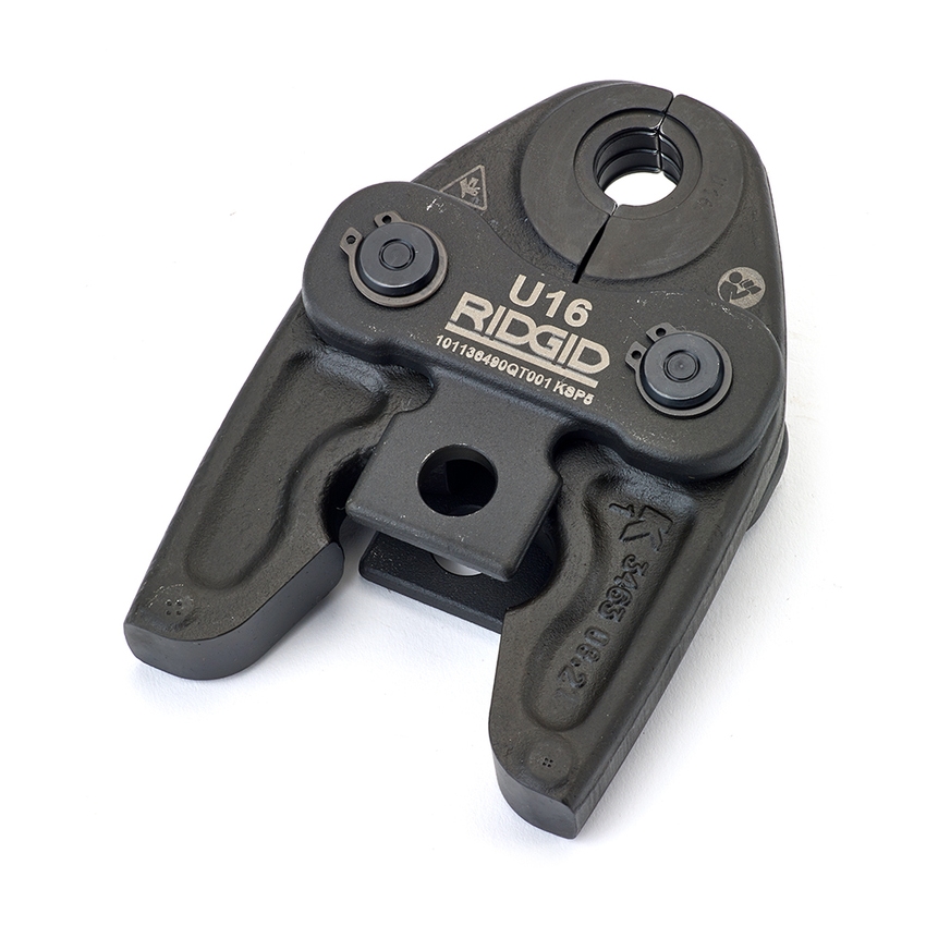 Immagine di Ridgid RP 350-B Pressatrice a pistola a batteria completo di ganasce U 16-20-25 mm, caricabatterie rapido 220 V, batteria a Li-Ion 18 V 2.5 Ah e cassetta di trasporto 67113