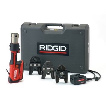 Immagine di Ridgid RP 351-C Pressatrice in linea completo di ganasce U 16-20-25 mm, adattatore per alimentazione 220 V (con cavo da 5 m) e cassetta di trasporto 67288
