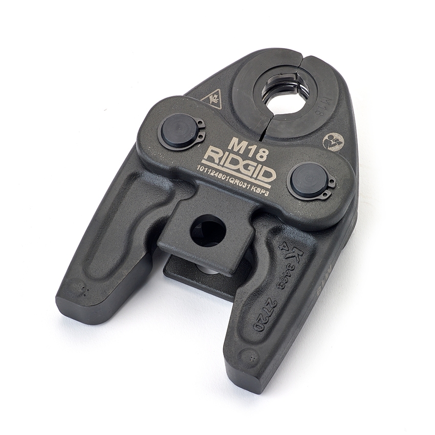 Immagine di Ridgid RP 350-B Pressatrice a pistola a batteria completo di ganasce M 15-18-22 mm, caricabatterie rapido 220 V, batteria a Li-Ion 18 V 2.5 Ah e cassetta di trasporto 69818