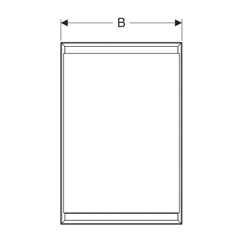 Immagine di Geberit ONE mobile specchio L.60 H.90 cm, da incasso, anta con cerniera a destra, con ComfortLight 505.801.00.1