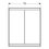 Immagine di Geberit ONE mobile specchio L.75 H.90 cm, da incasso, con 2 ante, con ComfortLight 505.802.00.1