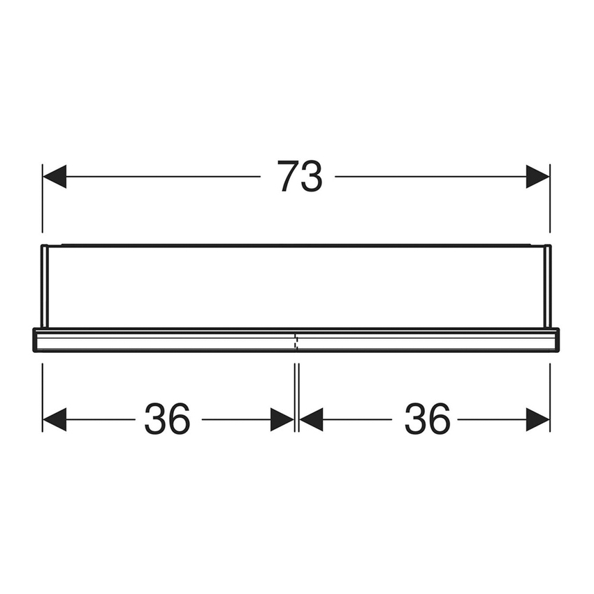 Immagine di Geberit ONE mobile specchio L.75 H.90 cm, da incasso, con 2 ante, con ComfortLight 505.802.00.1