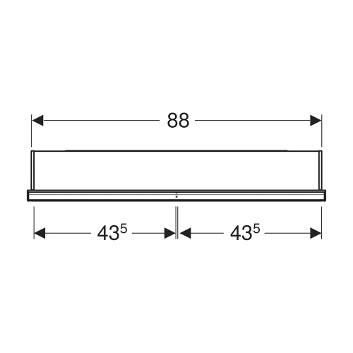 Immagine di Geberit ONE mobile specchio L.90 H.90 cm, da incasso, con 2 ante, con ComfortLight 505.803.00.1