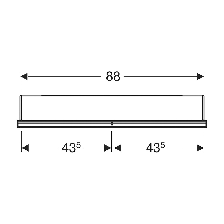 Immagine di Geberit ONE mobile specchio L.90 H.90 cm, da incasso, con 2 ante, con ComfortLight 505.803.00.1