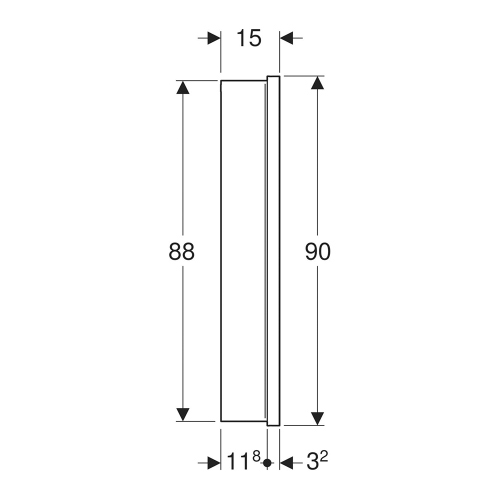 Immagine di Geberit ONE mobile specchio L.105 H.90 cm, da incasso, con 2 ante, con ComfortLight 505.804.00.1