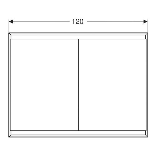 Immagine di Geberit ONE mobile specchio L.120 H.90 cm, da incasso, con 2 ante, con ComfortLight 505.805.00.1