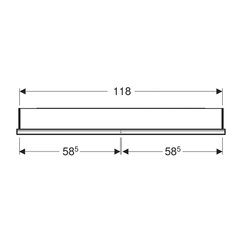 Immagine di Geberit ONE mobile specchio L.120 H.90 cm, da incasso, con 2 ante, con ComfortLight 505.805.00.1