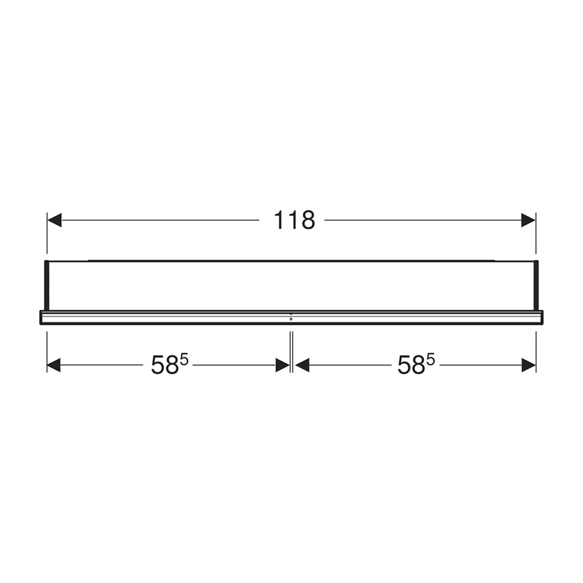 Immagine di Geberit ONE mobile specchio L.120 H.90 cm, da incasso, con 2 ante, con ComfortLight 505.805.00.1
