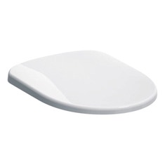 Immagine di Geberit SELNOVA sedile con fissaggio dall'alto, cerniere in ottone cromato, a chiusura ammortizzata, colore bianco finitura lucido 500.333.01.1