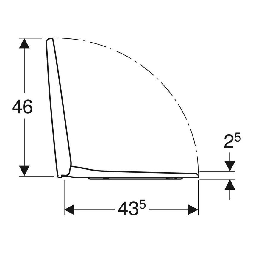 Immagine di Geberit SELNOVA sedile con fissaggio dall'alto, cerniere in ottone cromato, a chiusura ammortizzata, colore bianco finitura lucido 500.333.01.1