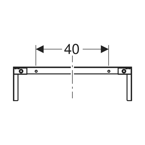 Immagine di Geberit DUOFIX traversa per il fissaggio del modulo d'installazione, per distanza tra i montanti 60 cm 111.041.00.1