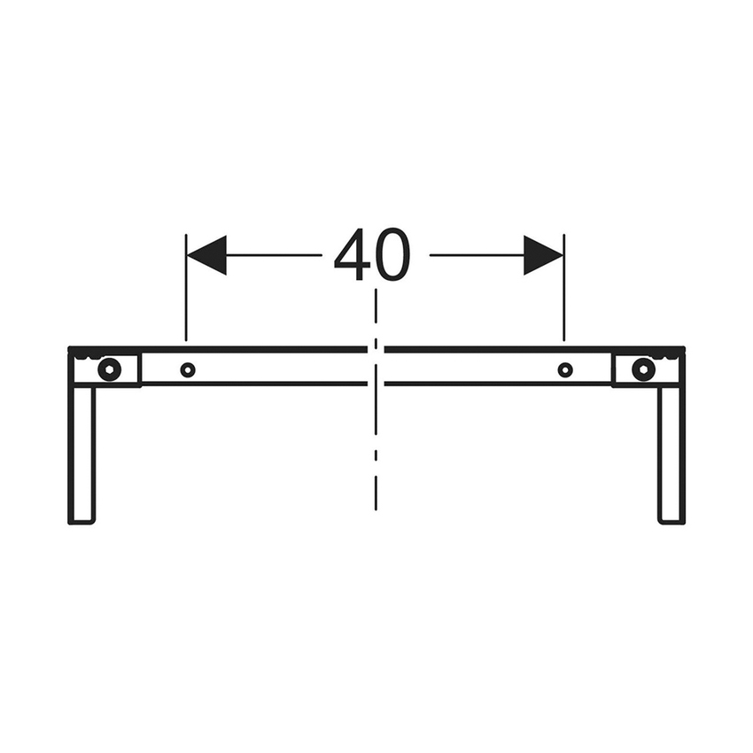 Immagine di Geberit DUOFIX traversa per il fissaggio del modulo d'installazione, per distanza tra i montanti 60 cm 111.041.00.1