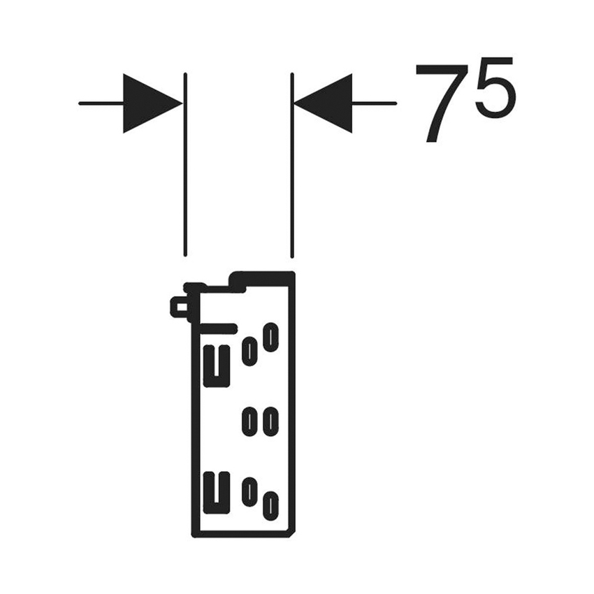 Immagine di Geberit DUOFIX traversa per il fissaggio del modulo d'installazione, per distanza tra i montanti 105 cm 111.044.00.1