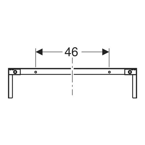 Immagine di Geberit DUOFIX traversa per il fissaggio del modulo d'installazione, per distanza tra i montanti 75 cm 111.042.00.1