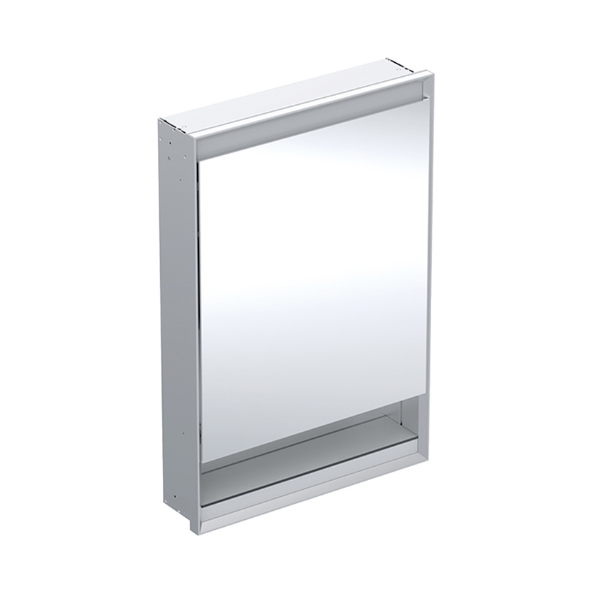 Immagine di Geberit ONE mobile specchio L.60 H.90 cm, da incasso, con nicchia, anta con cerniera a destra, con ComfortLight 505.821.00.1