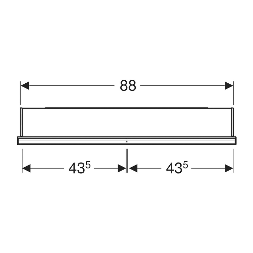 Immagine di Geberit ONE mobile specchio L.90 H.90 cm, con nicchia, da incasso, con 2 ante, con ComfortLight 505.823.00.1
