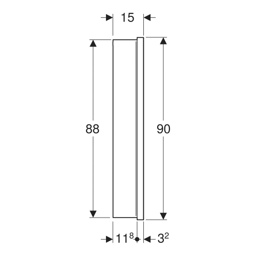 Immagine di Geberit ONE mobile specchio L.90 H.90 cm, con nicchia, da incasso, con 2 ante, con ComfortLight 505.823.00.1