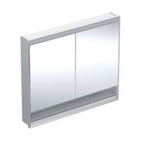 Immagine di Geberit ONE mobile specchio L.105 H.90 cm, con nicchia, da incasso, con 2 ante, con ComfortLight 505.824.00.1