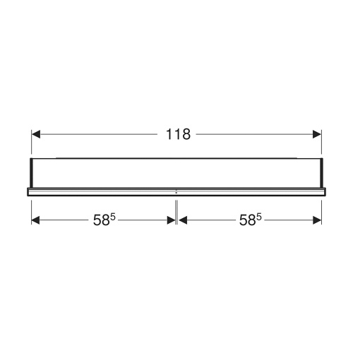 Immagine di Geberit ONE mobile specchio L.120 H.90 cm, con nicchia, da incasso, con 2 ante, con ComfortLight 505.825.00.1