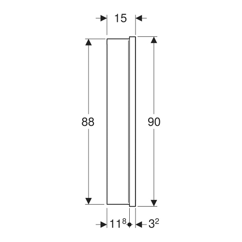 Immagine di Geberit ONE mobile specchio L.120 H.90 cm, con nicchia, da incasso, con 2 ante, con ComfortLight 505.825.00.1