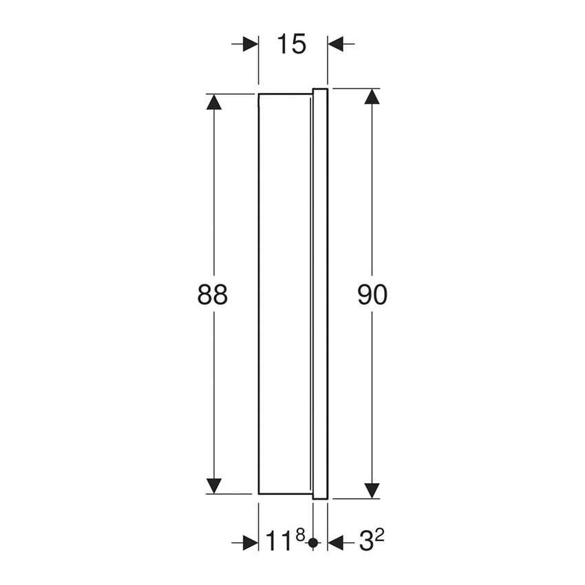 Immagine di Geberit ONE mobile specchio L.120 H.90 cm, con nicchia, da incasso, con 2 ante, con ComfortLight 505.825.00.1