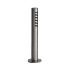 Immagine di Gessi 316 cono porta doccetta con flessibile 150 cm e doccetta anticalcare, finitura steel brushed 54127#239
