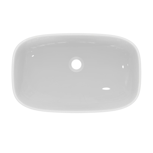 Immagine di Ideal Standard I.LIFE B VESSEL lavabo da appoggio rettangolare L.60 cm, senza foro rubinetteria e senza troppopieno, colore bianco finitura lucido T508701