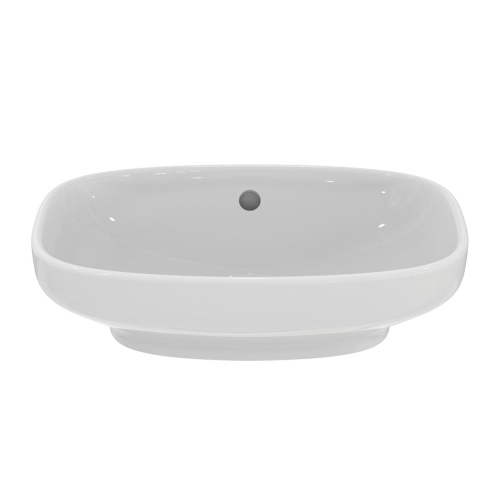 Ideal Standard T509201 I.LIFE B VESSEL lavabo da appoggio rettangolare L.45  cm, senza foro rubinetteria, con troppopieno, colore bianco finitura lucido