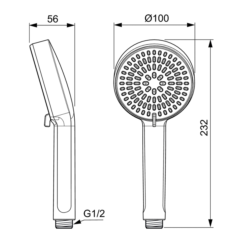 Immagine di Ideal Standard ALU+ doccetta a mano a 2 funzioni, con selettore meccanico, colore matt silver BD580SI