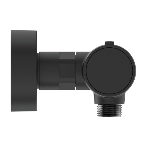 Immagine di Ideal Standard ALU+ miscelatore termostatico esterno per doccia, tecnologia CoolBody e tasto Eko, senza componenti doccia, colore nero seta finitura opaco BD582XG