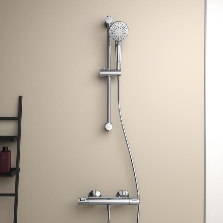 Miscelatore termostatico doccia esterno NISETA cromato >> Zulli Ceramiche  Shop