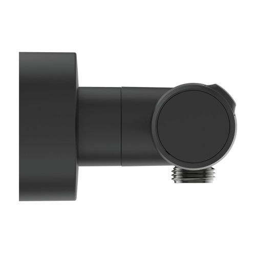 Immagine di Ideal Standard CERATHERM T25 miscelatore termostatico esterno per doccia, con tecnologia Cool Body e tasto Eko, senza componenti doccia, colore nero finitura opaco A7201XG