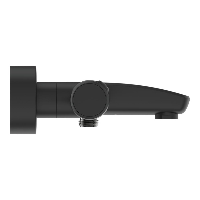 Immagine di Ideal Standard CERATHERM T25 miscelatore termostatico esterno per vasca o doccia, con tecnologia CoolBody, senza componenti doccia, colore nero seta finitura opaco A7544XG