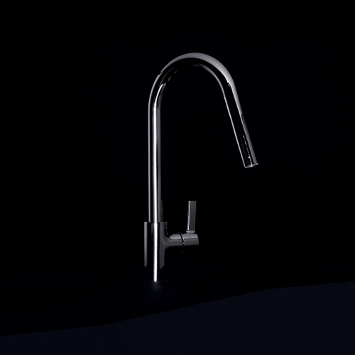 Immagine di Ideal Standard GUSTO miscelatore monocomando H.42 cm per lavello, con bocca orientabile, finitura cromo BD408AA