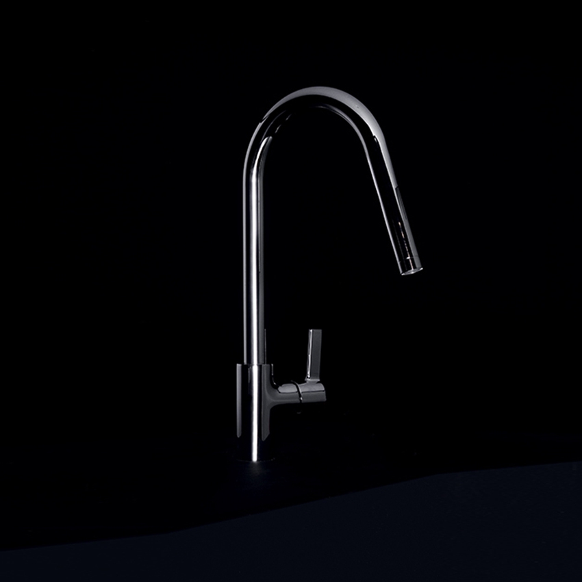 Immagine di Ideal Standard GUSTO miscelatore monocomando H.42 cm per lavello, con bocca orientabile, finitura cromo BD408AA