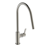 Immagine di Ideal Standard GUSTO miscelatore monocomando H.42 cm per lavello, con bocca orientabile, finitura silver storm BD408GN