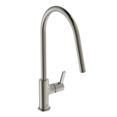 Immagine di Ideal Standard GUSTO miscelatore monocomando H.42 cm per lavello, con bocca orientabile, finitura silver storm BD408GN