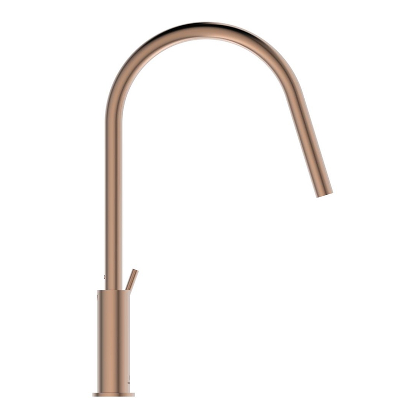 Immagine di Ideal Standard GUSTO miscelatore monocomando H.42 cm per lavello, con bocca orientabile, finitura sunset rose BD408J4