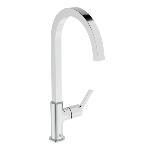 Immagine di Ideal Standard GUSTO miscelatore monocomando H.42 cm per lavello, con bocca alta squadrata, finitura cromo BD411AA